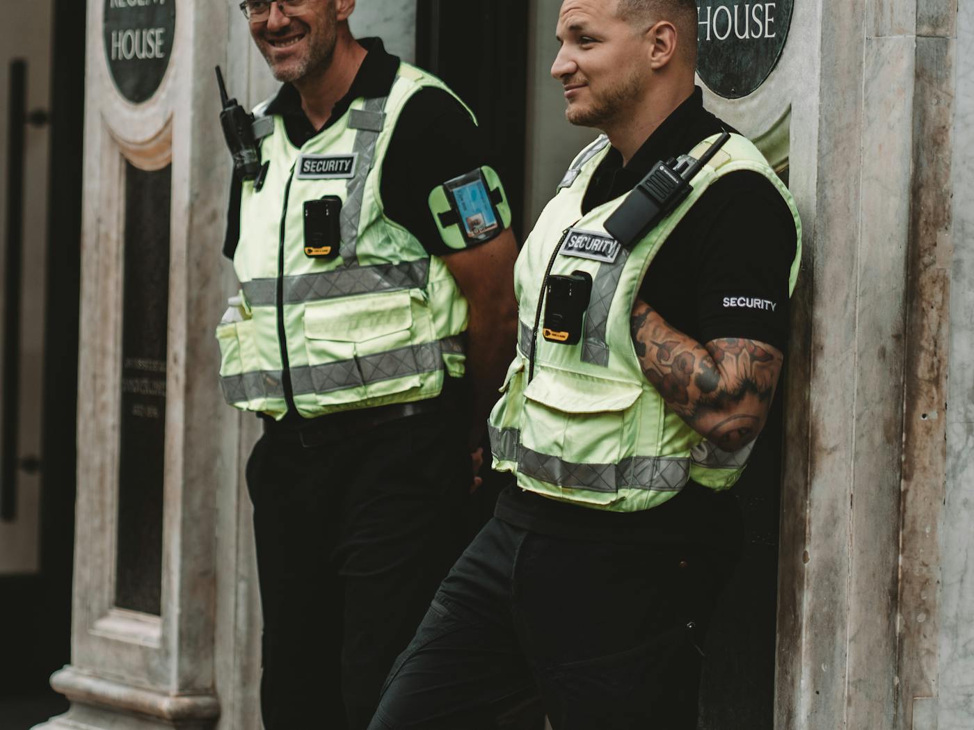 Calgary security guard on duty at a commercial property